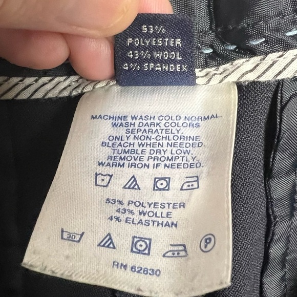 Land's End Women's Navy Washable Wool Blend Dress Pants Size 6 - Picture 9 of 9